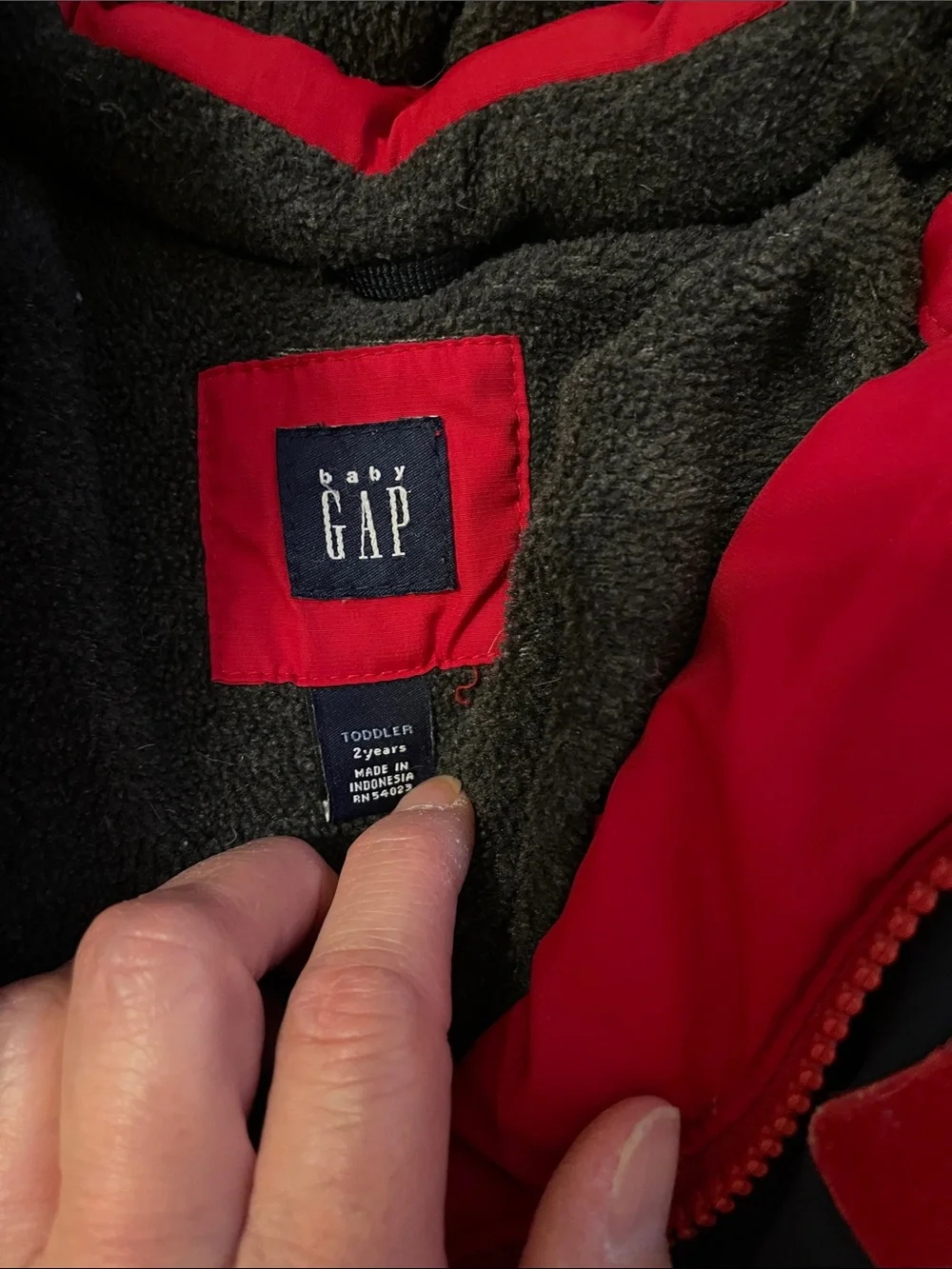 Baby gap feather filled down jacket & 2t and old navy lined snow pants bundle